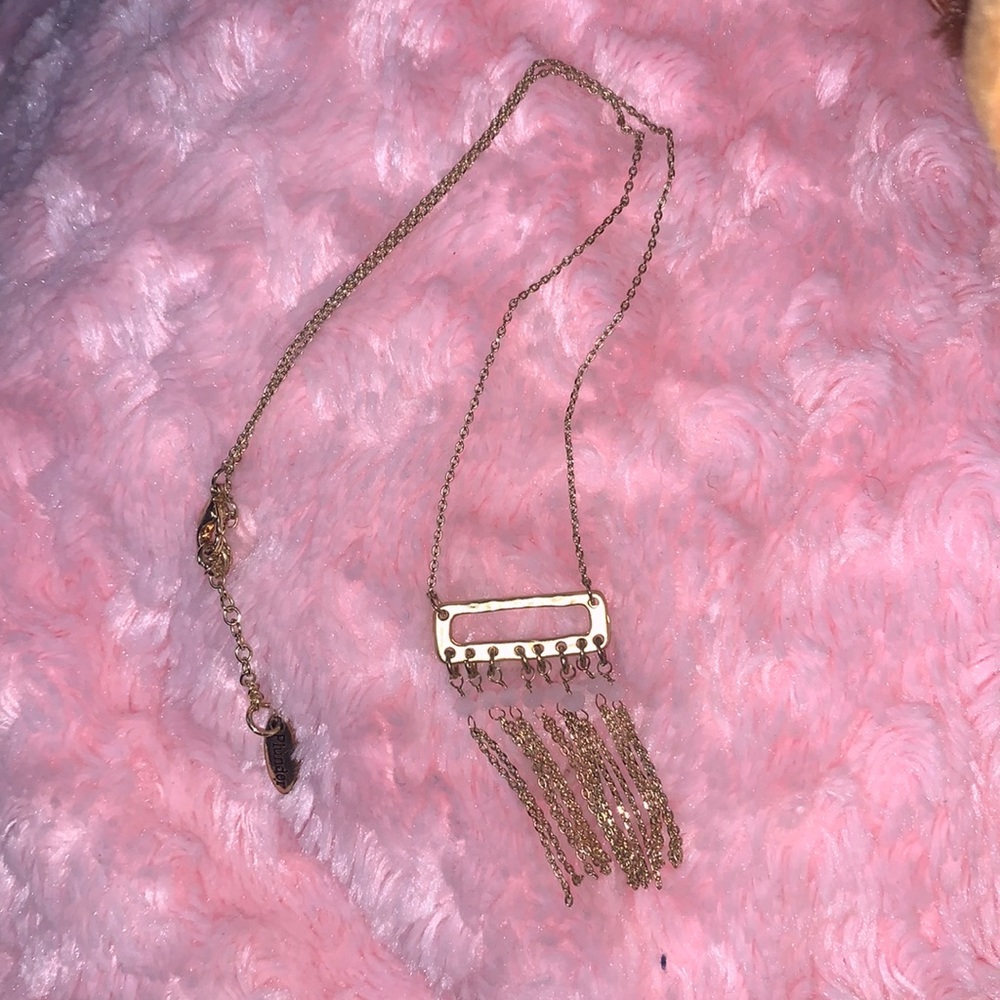 gold and pink plunder necklace